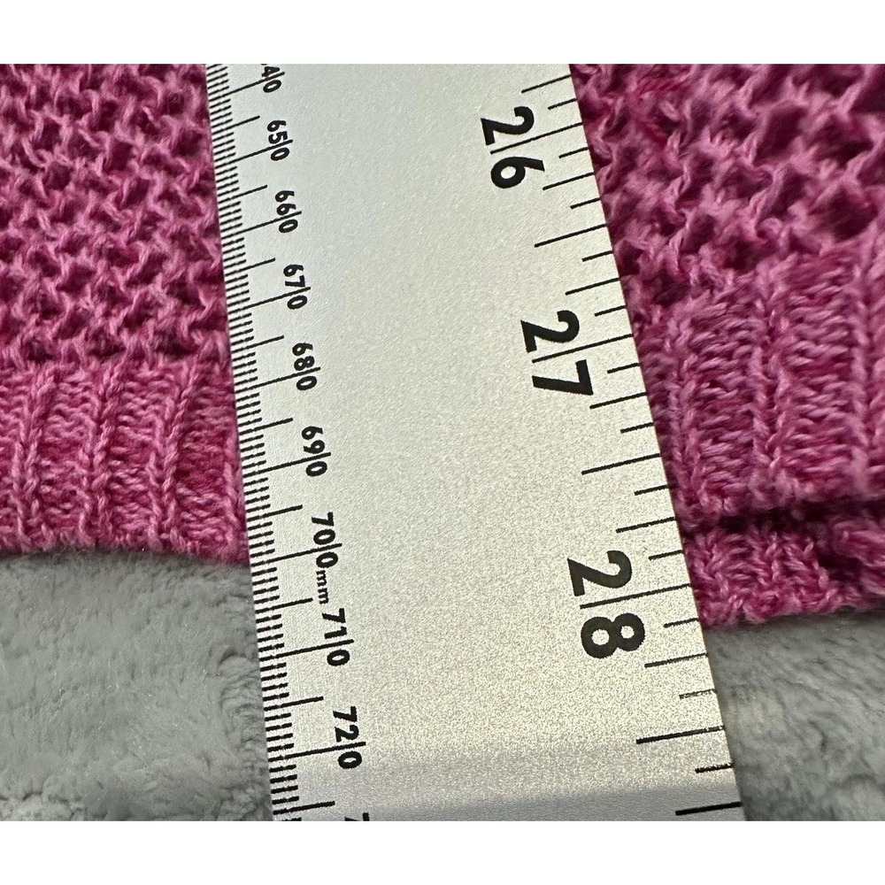 ANA Sweater Womens Large Pink Open Weave Pullover Mesh Knit Top - Picture 9 of 13